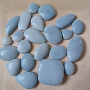 AAA Natural Blue Peruvian Opal Mix Shape lot Jewelry Making Loose Stone